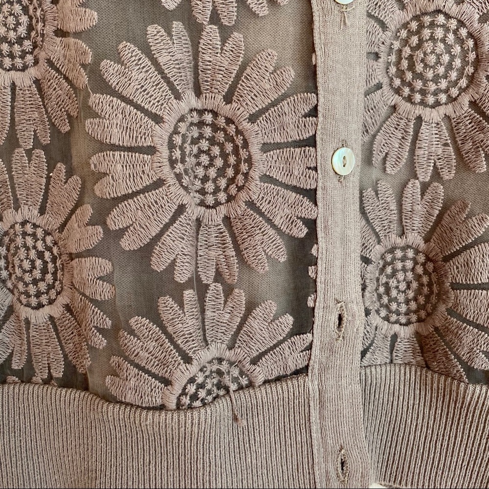 Embroidered Flower Cardigan - Picture 3 of 6